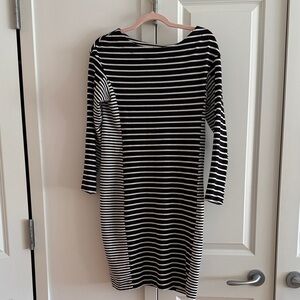 Marimekko Black and White Striped Mini Dress